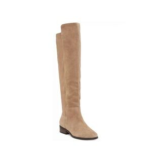 Lucky Brand “Calypso” Light Beige Suede Over-the-Knee Boots